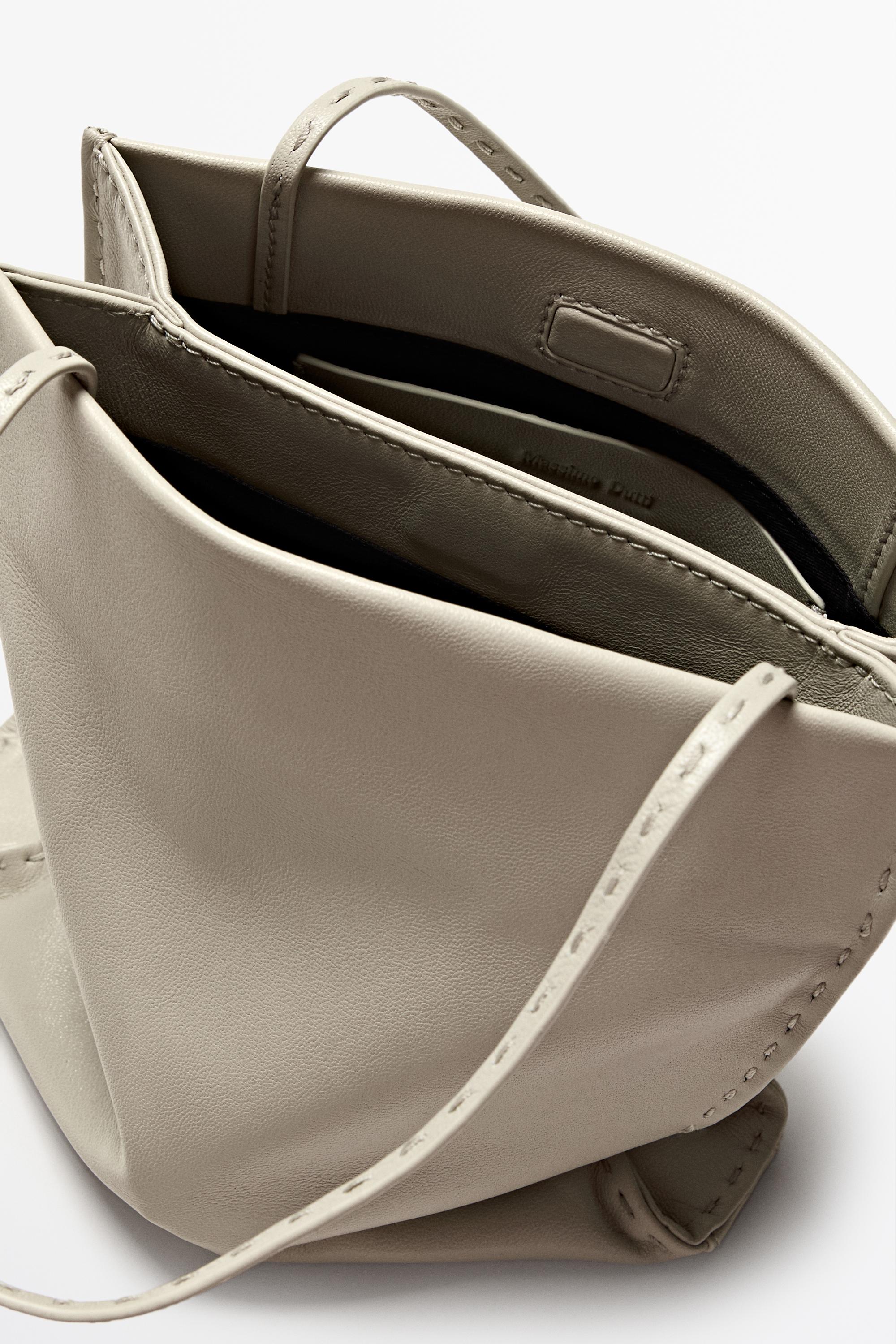 Nappa leather double compartment bag